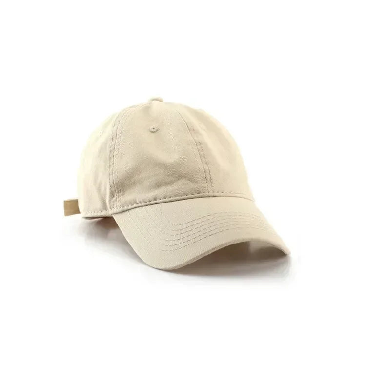 Simple Baseball Caps Spring Summer Sun Protective Caps Cotton Cloth Unisex Baseball Caps  Solid Color