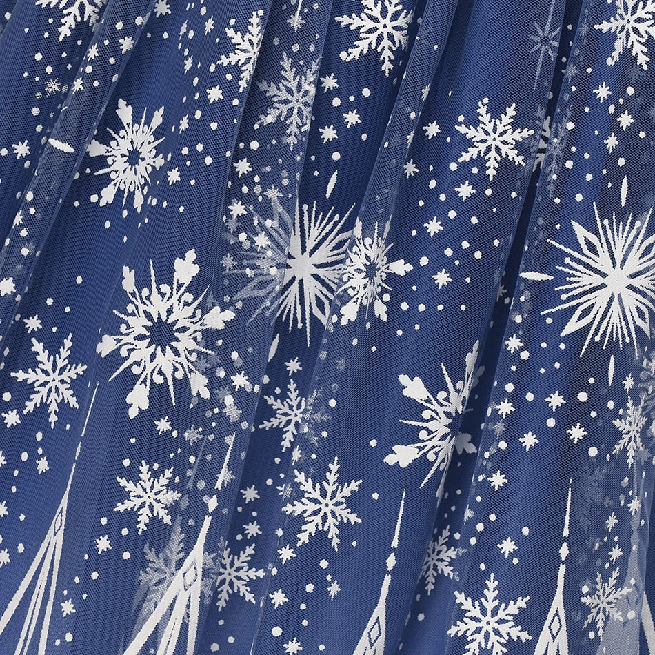 Autumn Winter Princess Dress Disney Frozen Elsa Costume Velvet Top With Fur Collar