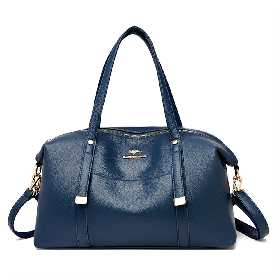 Casual Tote Bag Soft Leather Large Capacity Handbag Women's Bag