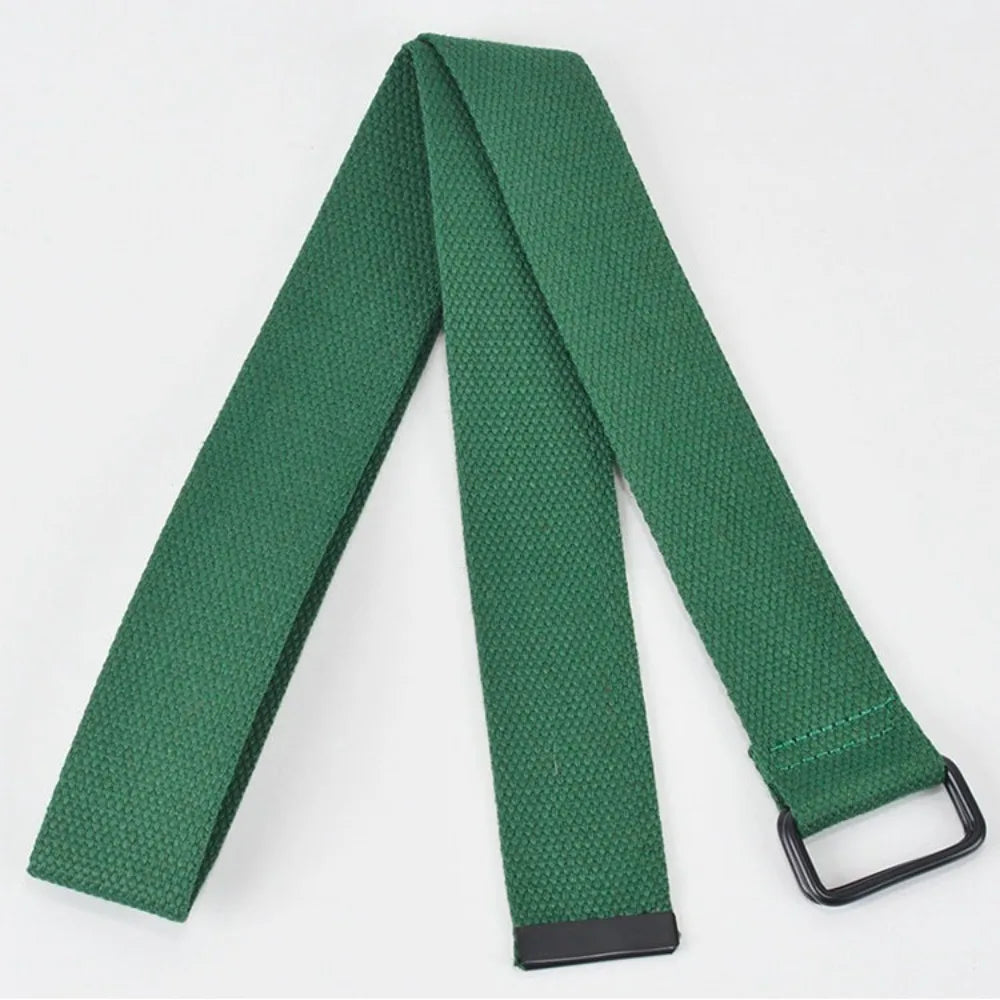 Fashion Free Punch Canvas Belt Cotton Canvas Cloth Fabric Buckle Belt Double Ring Buckle Best Canvas Belts Men's