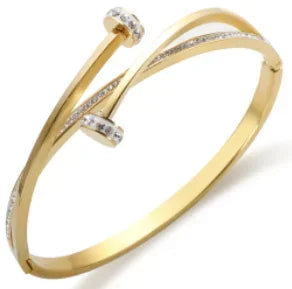 Stainless Steel With Zirconia Bracelet Simple Jewelry