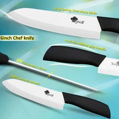 Ceramic Knives Set 3 4 5 6 inch Kitchen Chef Knife with Peeler Utility Paring Slicer