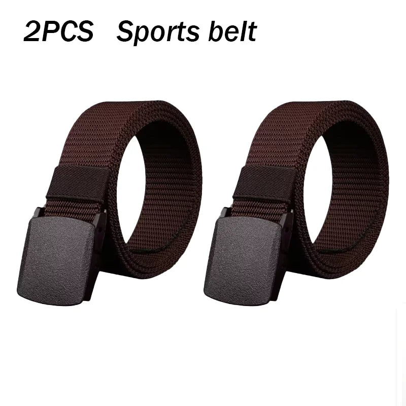 1/2PCS Military Men Belt Army Belts Adjustable Belt Men Outdoor Travel Tactical Waist Belt with Plastic Buckle for Pants 120cm
