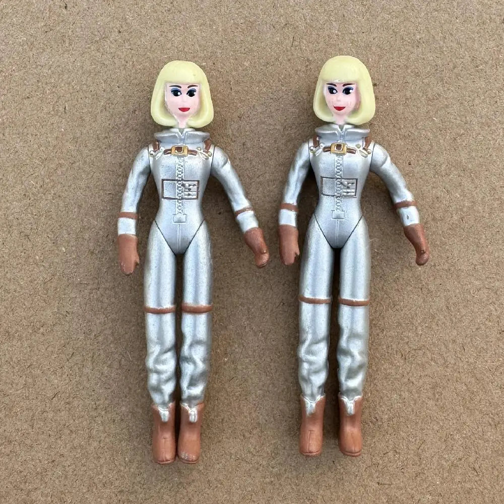 Original Vintage ST Mini Figure Dolls 10cm Flight Attendant 7cm Astronaut Cute Little Girl Joints Movable Limited Collections