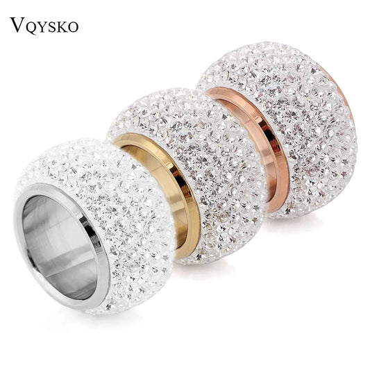 Shining full rhinestone finger rings for woman paragraph Crystal
