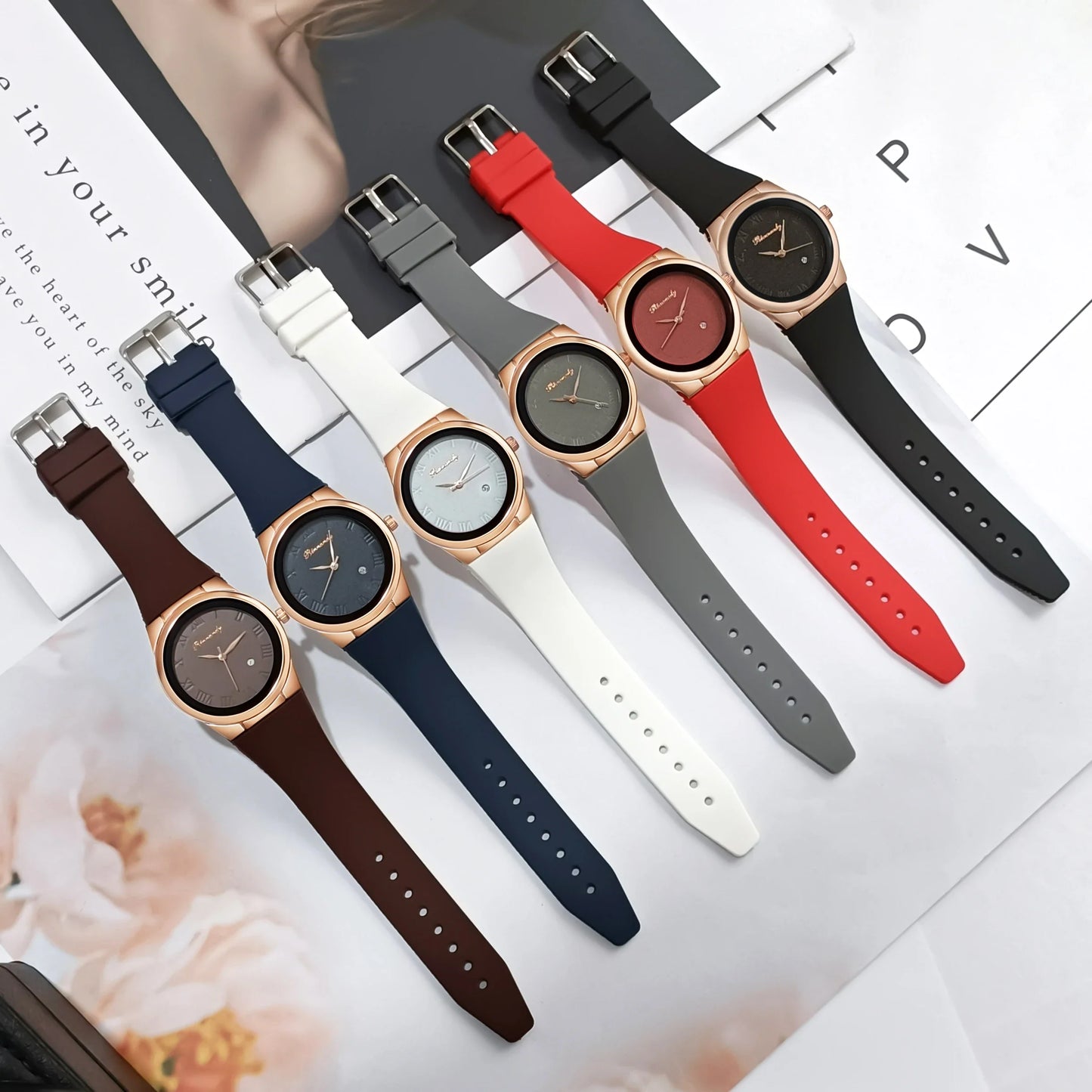 Fashion Watches Women Quartz Watch Sports Silicone Strap Ladies Wristwatches Calendar Clock Gift relogios feminino