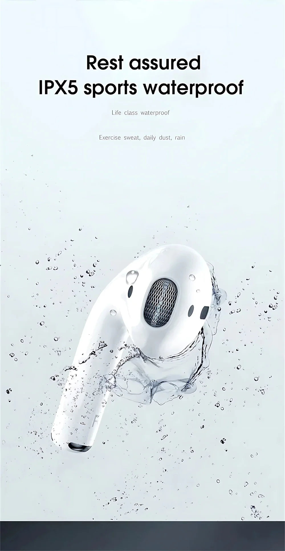 For Xiaomi Redmi Apple iPhone Samsung Google Wireless Bluetooth Earphone HiFi Stereo Headset Mic Noise Reduction Sports Earbuds