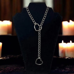 Slip Chain For Women Human Slip Chain Choker Collar Heart Chain Necklace Heavy Cuban