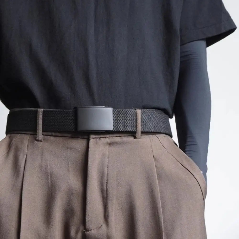 Men's Belt Fashion New Unisex Trousers Belt Women's Belt Canvas Belt Breathable Outdoor Tactical For Jeans Adjustable Waist Belt
