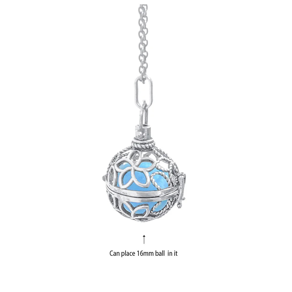 Music Chime Mexico Angel Ball Caller Locket Necklace Antique Vintage Pregnancy Essential Oil Diffuser Aromatherapy Necklace