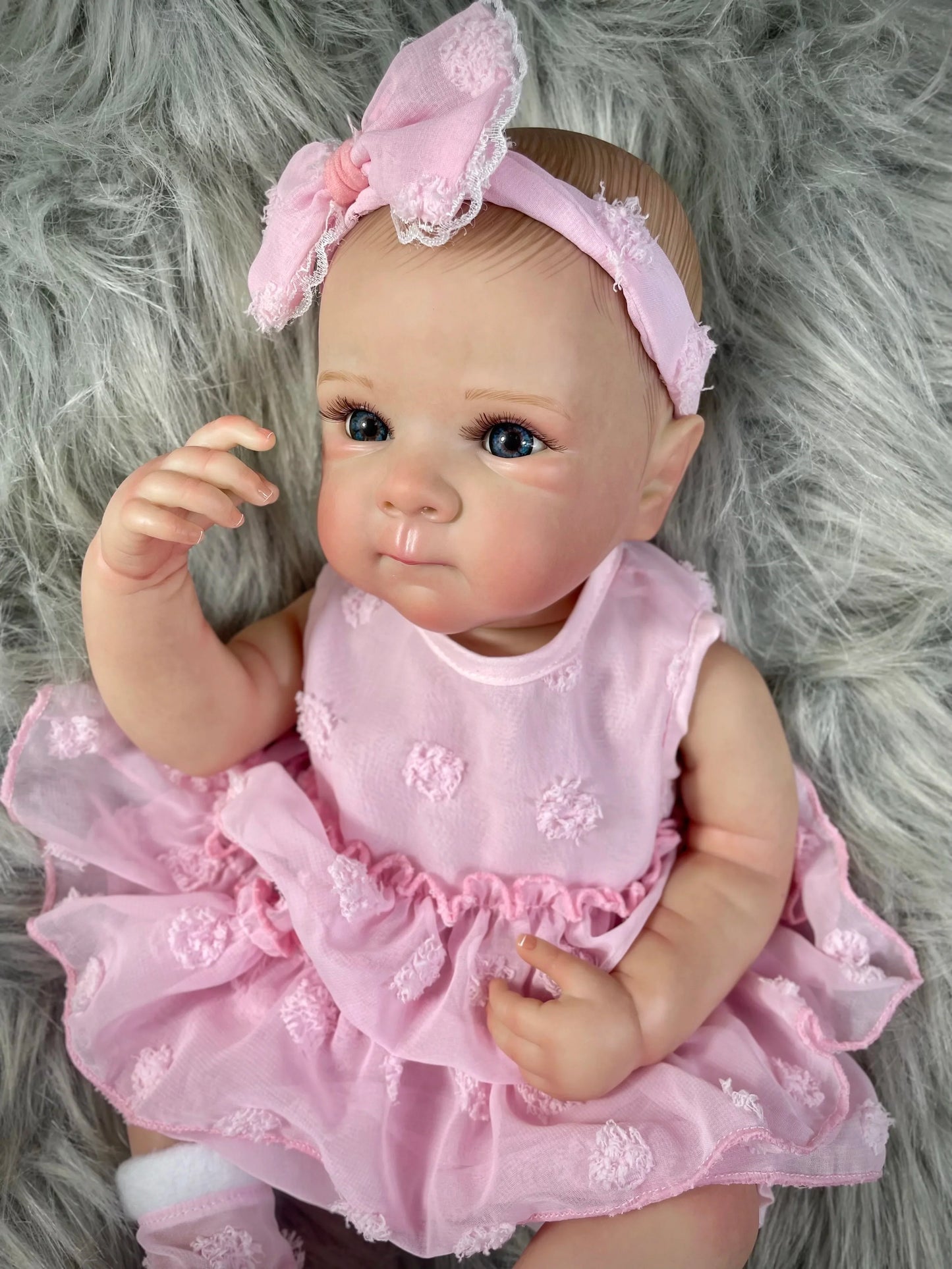 MRB 18 Inch Bettie Full Body Vinyl Girl Washable Reborn Baby Doll With Painted Lifelike Hair Bebe Reborn Christmas Toys