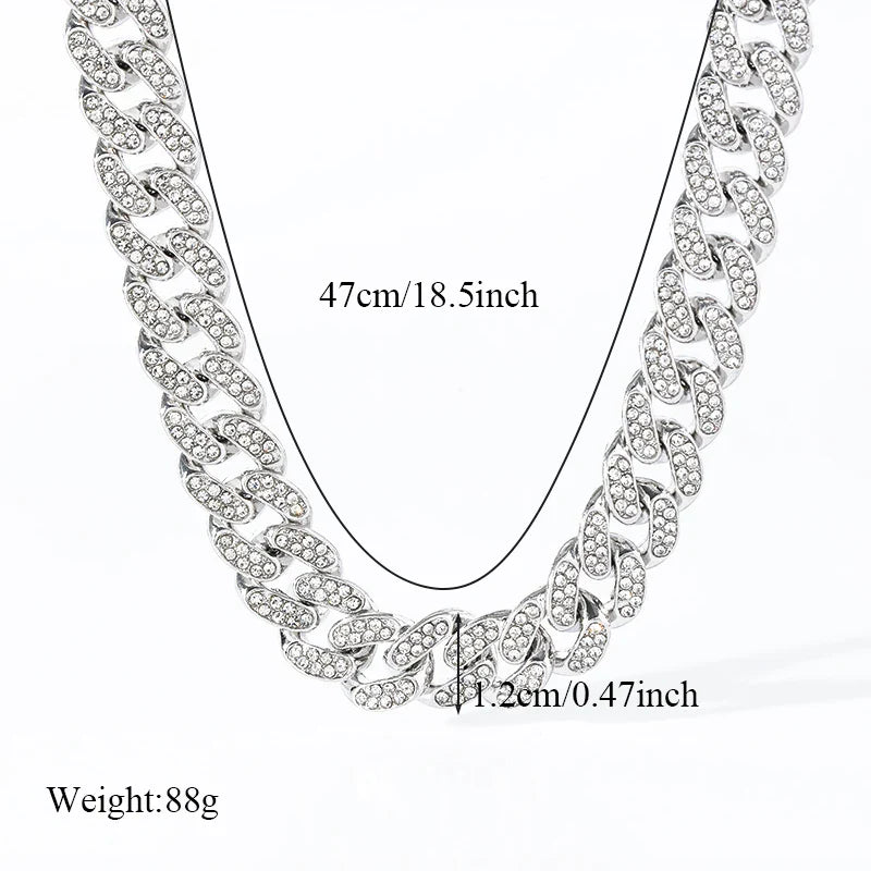 EILIECK 316L Stainless Steel Gold Silver Color Thick Chain Necklace For Women Fashion Cuban Neck Chain Waterproof Jewelry Gift