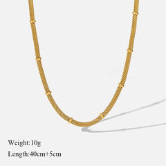 316L Stainless Steel Exaggerated Gold Color Thick Chain Pendant Necklace For Women