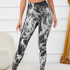 Tie Dye Seamless Leggings Women for Gym Yoga Pants Push Up Workout Sports Leggings