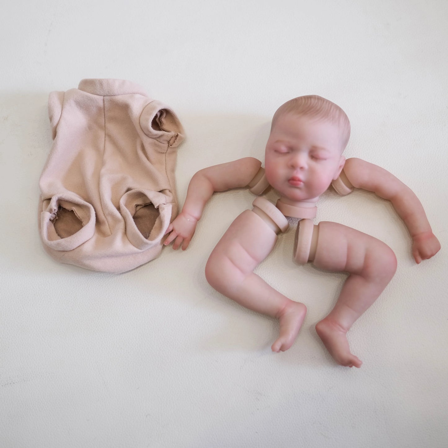 NPK 10inch luna Finished Newborn Baby Doll Size Already Painted Lifelike Soft Touch Flexible finished Doll Parts