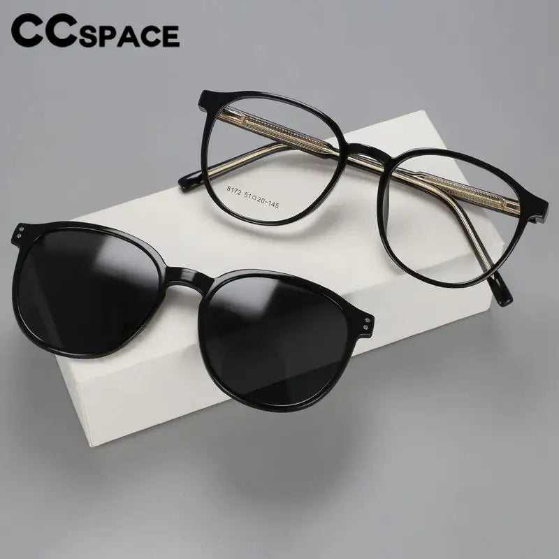 Sunglasses Women Round Magnetic Clip Fashion Computer Eyeglasses