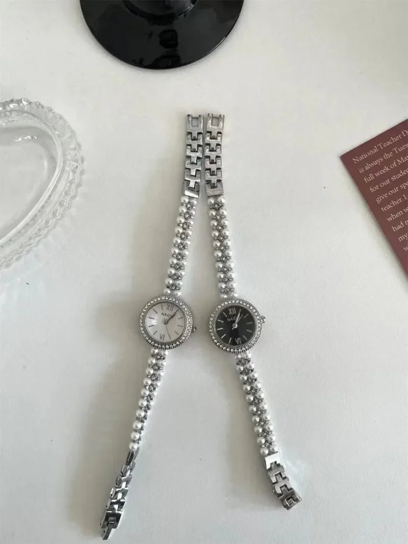 Pearl Studded Strap Women Watch Luxury Ladies Gift Bracelet Watch Fashion Quartz Wristwatches Dropshipping Relojes Para Mujer