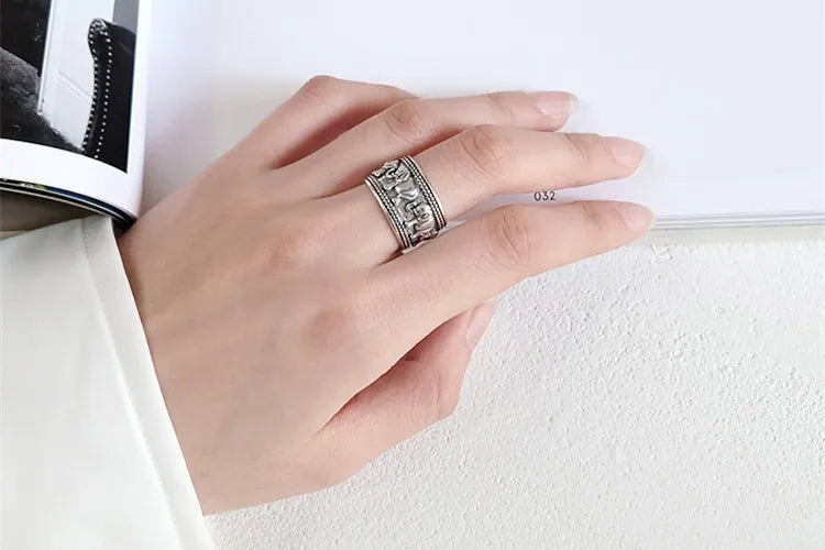 Creative Beautiful Retro Animal 925 Sterling Silver Jewelry Personality Ethnic