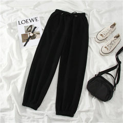 Gray women Sweatpants Autumn New Baggy Fashion Oversize Sports Pants Black