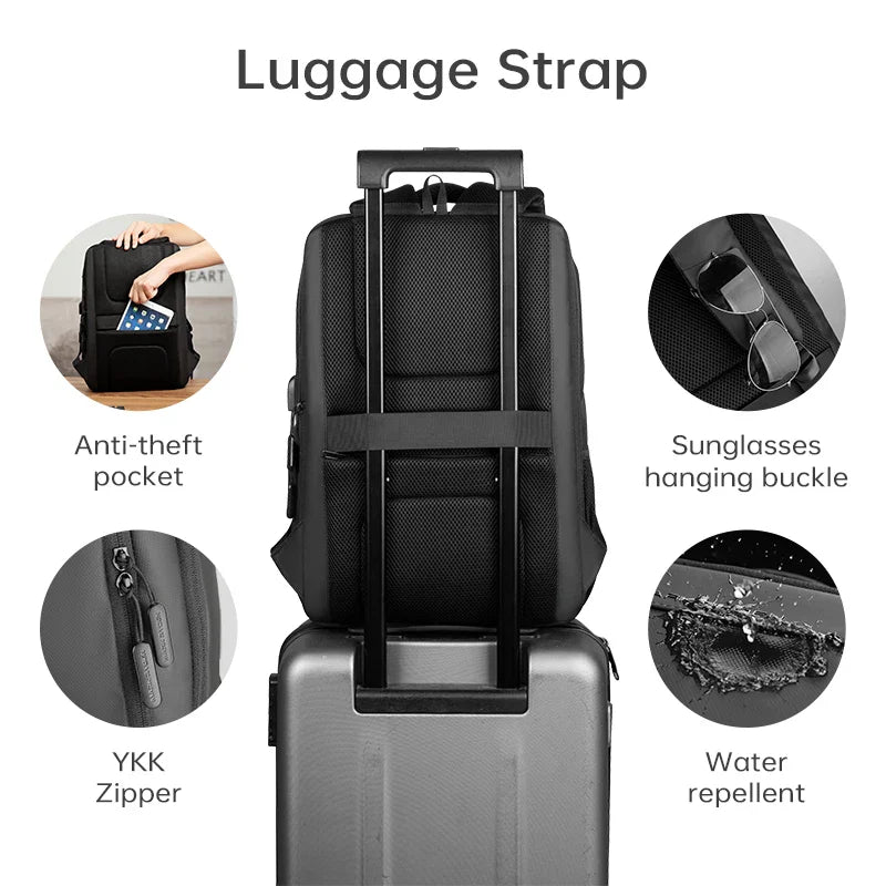 MARK RYDEN Multi Layers Men's Backpack Fits 15.6inch Laptop Water Repellent Backpacks for Students