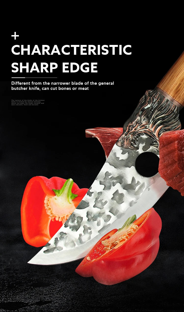 Butcher Knife Stainless Steel Boning Knife Handmade Forging Chef Knives meat
