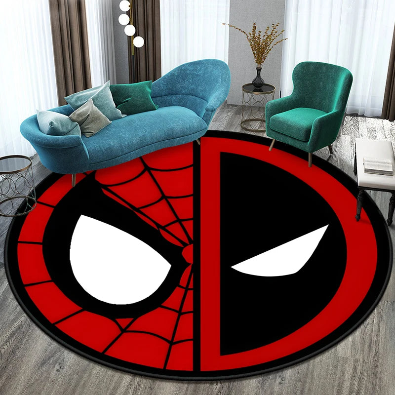 Spider man the hottest movie cartoon Round Carpet for Living Room Rugs Camping Picnic