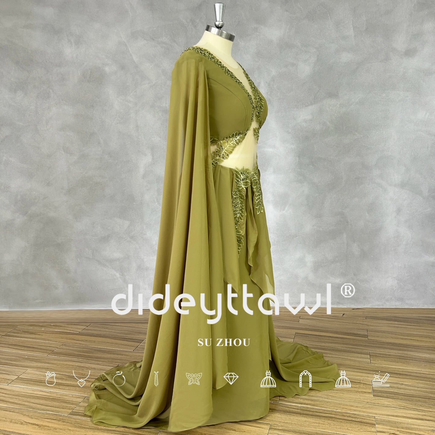 Homecoming Dresses: V-Neck Cut Out Long Sleeves Prom Dress A Line Tiered