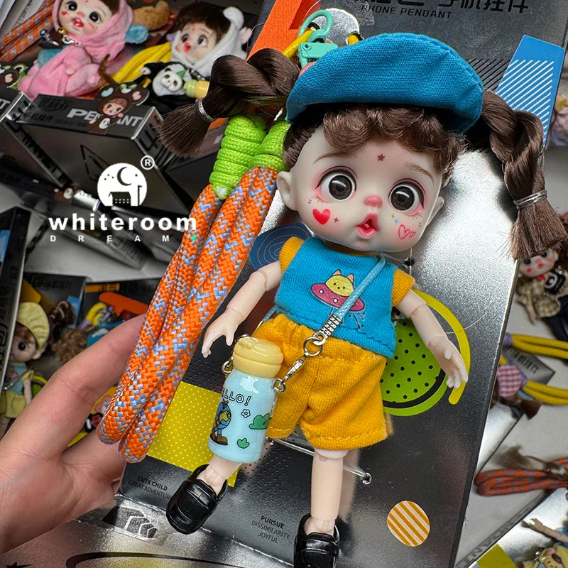 Mini Doll Dolls for girls Labbu doll pocket blyth Boy girl Doll Barbi cry Baby Rainbow Ball jointed doll Mobile phone Decoration