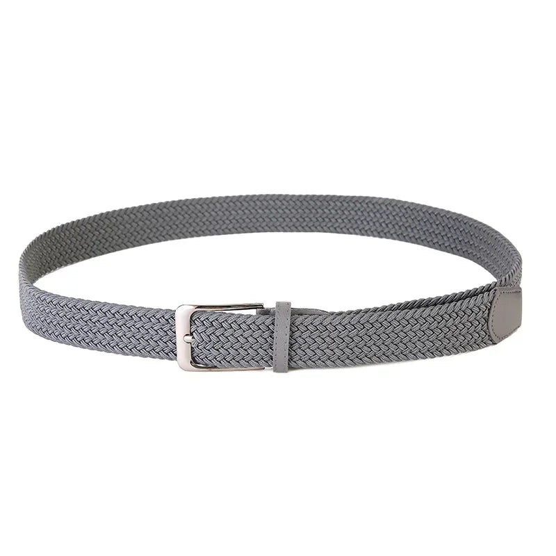 Stretch Canvas Pin Buckle Trouser Belts Plus Large Size 130 140 150cm Elastic Woven Belt Casual Women Men's Punched Waist Straps