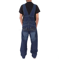 Jeans Plus Size Casual Overalls Suspenders Jumpsuit Man Loose Work Pants