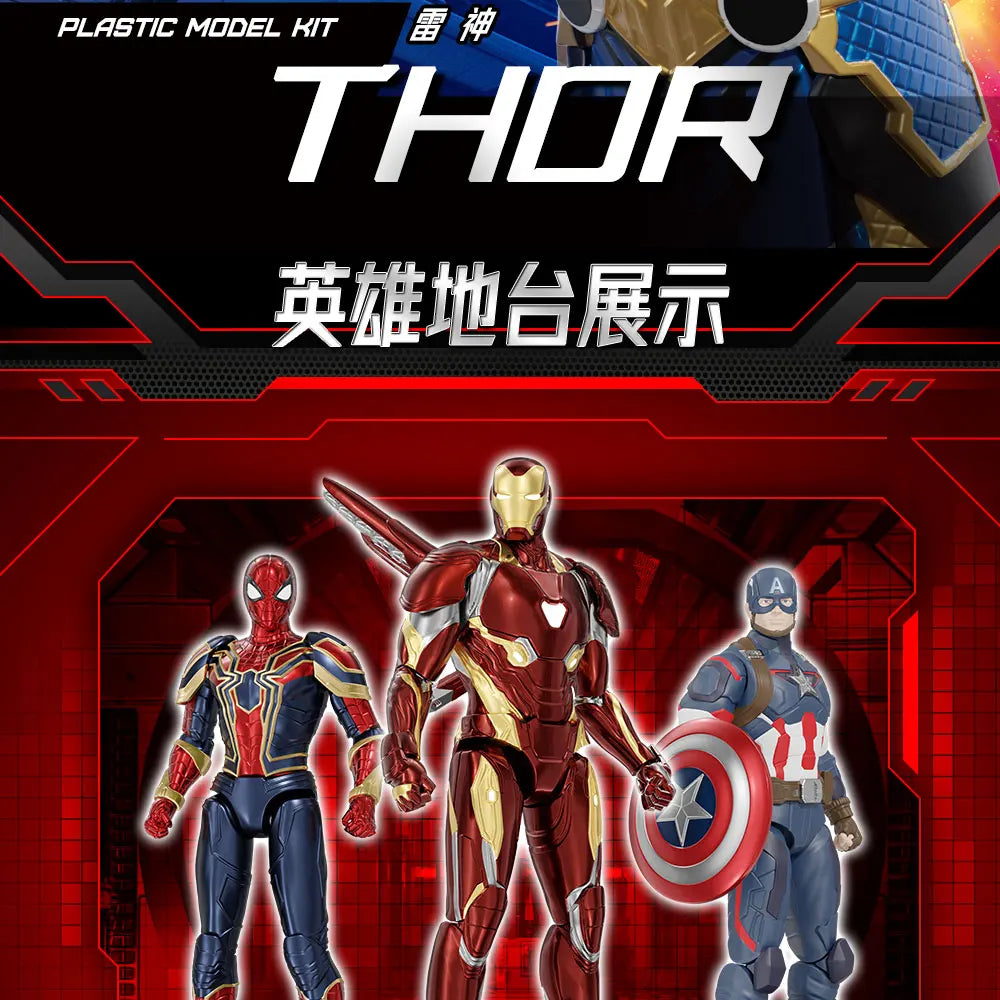The Avengers Original Fondjoy Iron Man MK50 Iron Spider Thor Thanos Hulk Action Figure Model Movable Figurine Collection Kid Toy