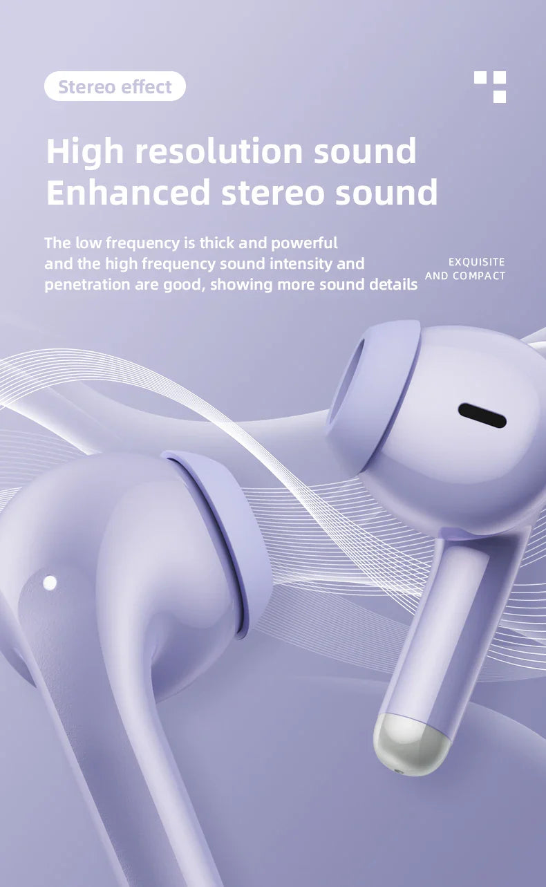 New Lenovo LP40 Pro TWS Bluetooth V5.3 Earphones Smart Touch Control With Hands-free Call Headset Noise Isolating Headphones