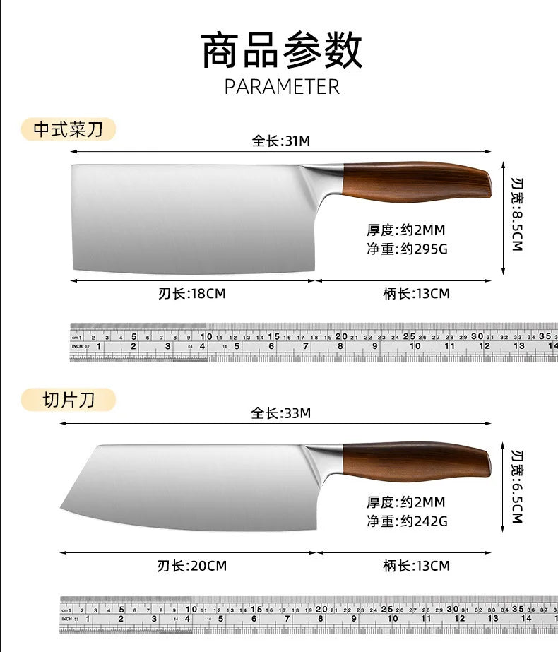 Kitchen Knife Stainless Steel Slicing Cleaver Japanese Chef Fish Cutting Vegetables Meat