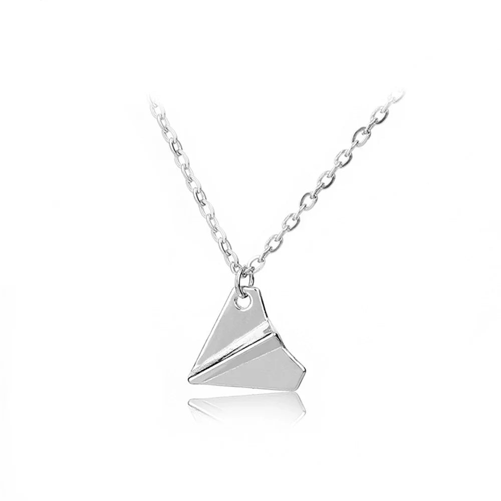 Hot Paper Airplane Pendant Necklace Classic Hot Band One and Direction Periphery Necklace Souvenir Jewelry for Fans Supporters