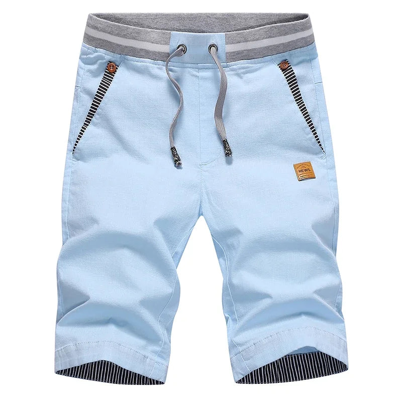 3/4 Length Men's Shorts Quick Drying Ice Silk Summer Breeches Male Long Calf Bermuda Board Beach Elastic Big Size Nylon Stretch