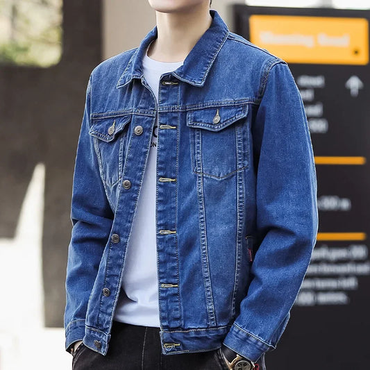 Men's Denim Jacket Spring And Fall Casual Work Jacket Men's Clothing