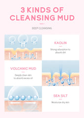 Japan Sakura Clay Mask Deep Cleansing Brightening Skin Mud Korean Face Mask Oil Control Shrink Pores Skin Care 80g