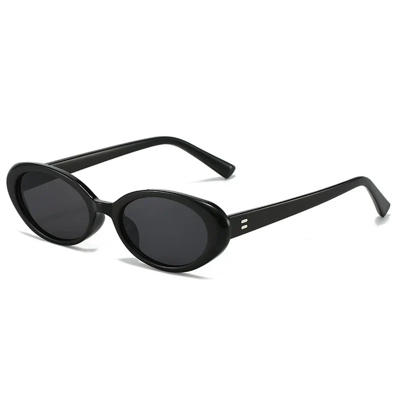 Retro Vintage Oval Sunglasses Woman 2024 Brand Designer Round Sun Glasses Men UV400 Punk Style Luxury Eyewear Female Oculus