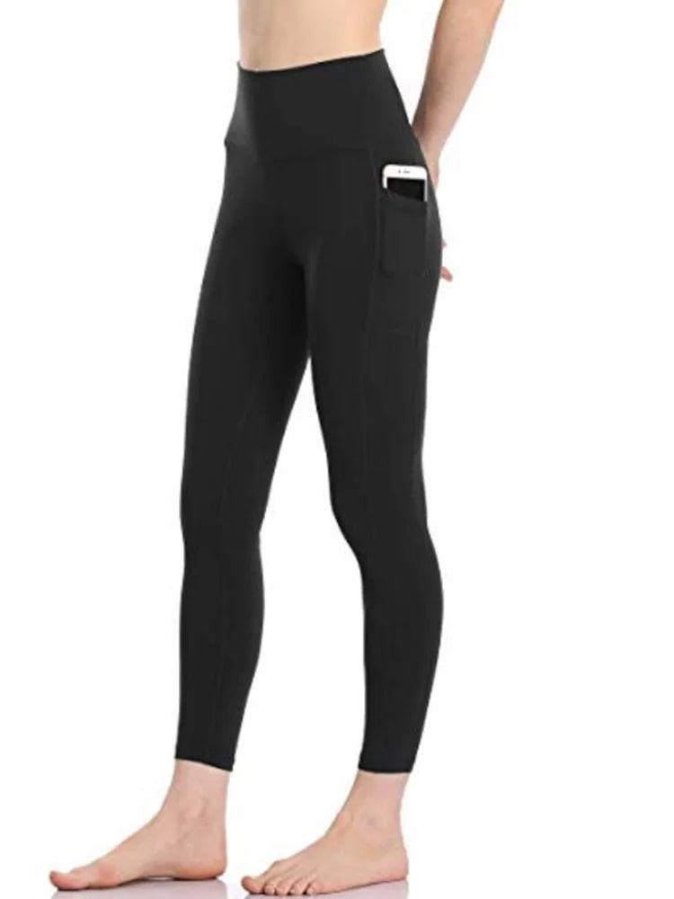 High Waist Push Up Leggins Fitness Tights Pocket Workout Leggings Women