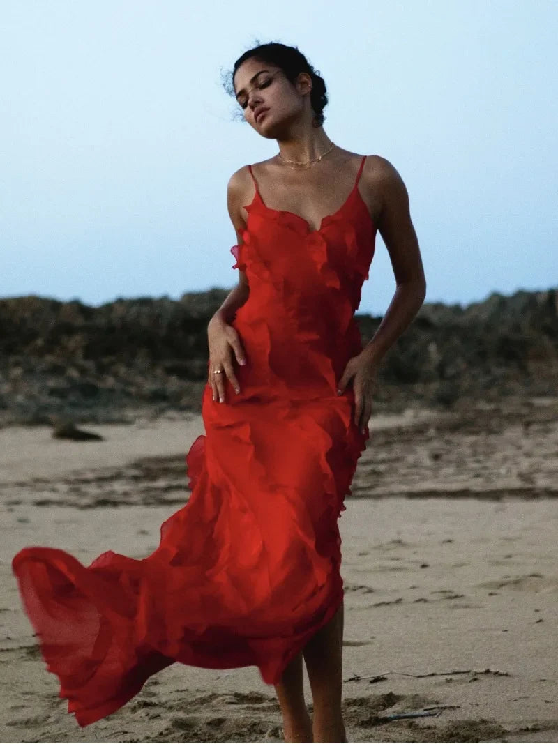Evening Dresses:  Dresses for Women Spaghetti Strap Backless Lace-up