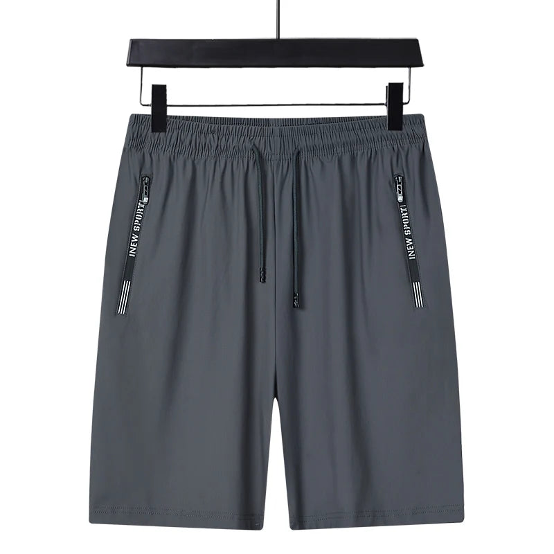 Summer Shorts Gym Fitness Men Plus Size Casual Shorts 6XL 7XL 8XL Big Size Shorts Men Ice Silk Stretchy Beach Shorts Breathable