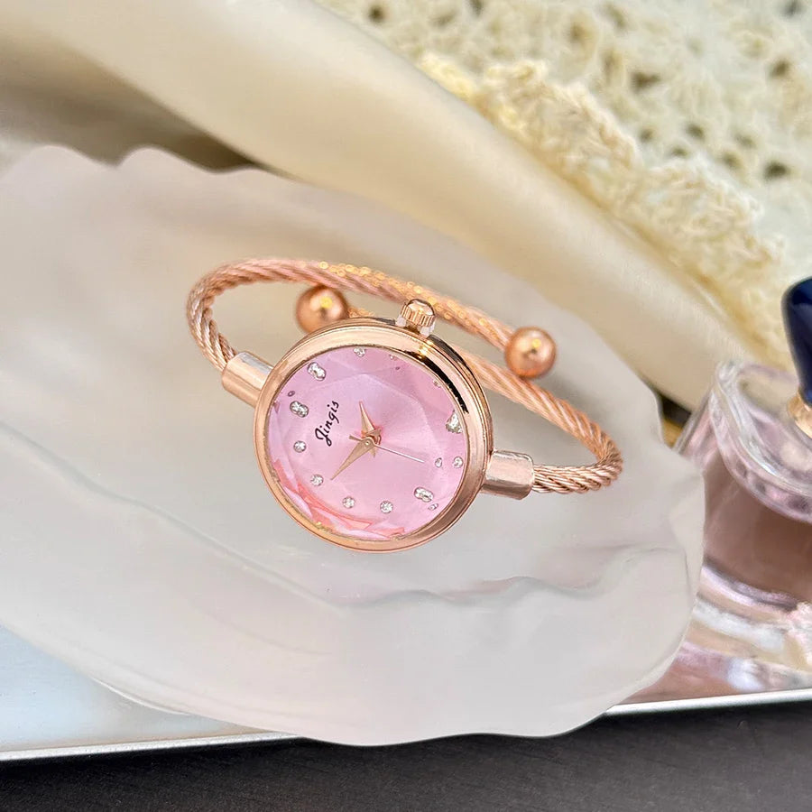 New Gradient Fresh Style Starry Sky Sunset Color Ladies Watch Student Fashion Bracelet Open Quartz Wristwatch