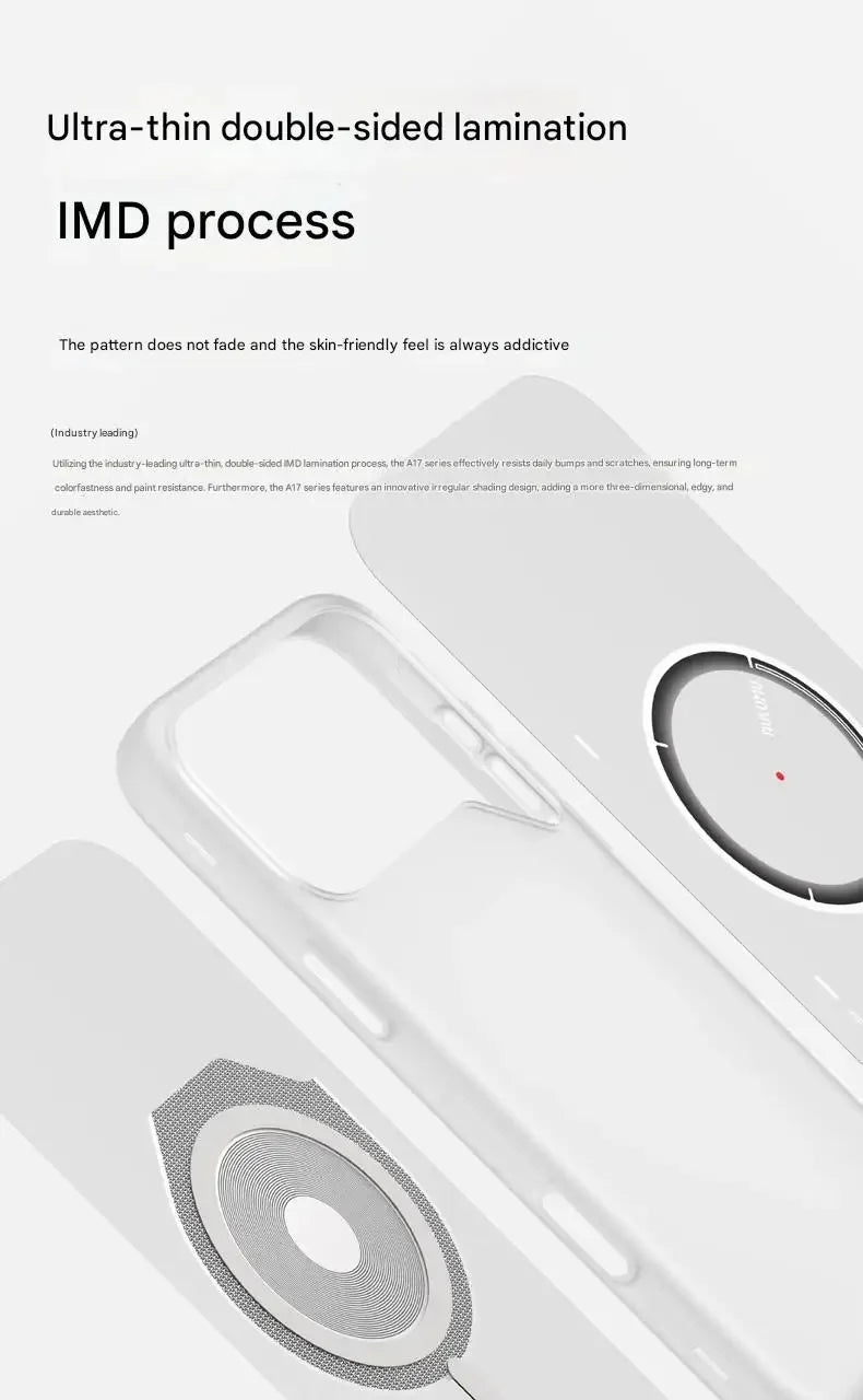 AULUMU Frosted Mobile Phone Case for IPhone 17 Pro Max Luminous Translucent Full-Inclusive Anti-fall Magnetic Phone Case Unique