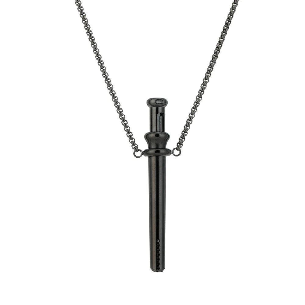 1pc Stress Anxiety Relief Necklace 56mm Length Stainless Steel Meditation Necklace Quit Smoking Anxiety Relief Necklace