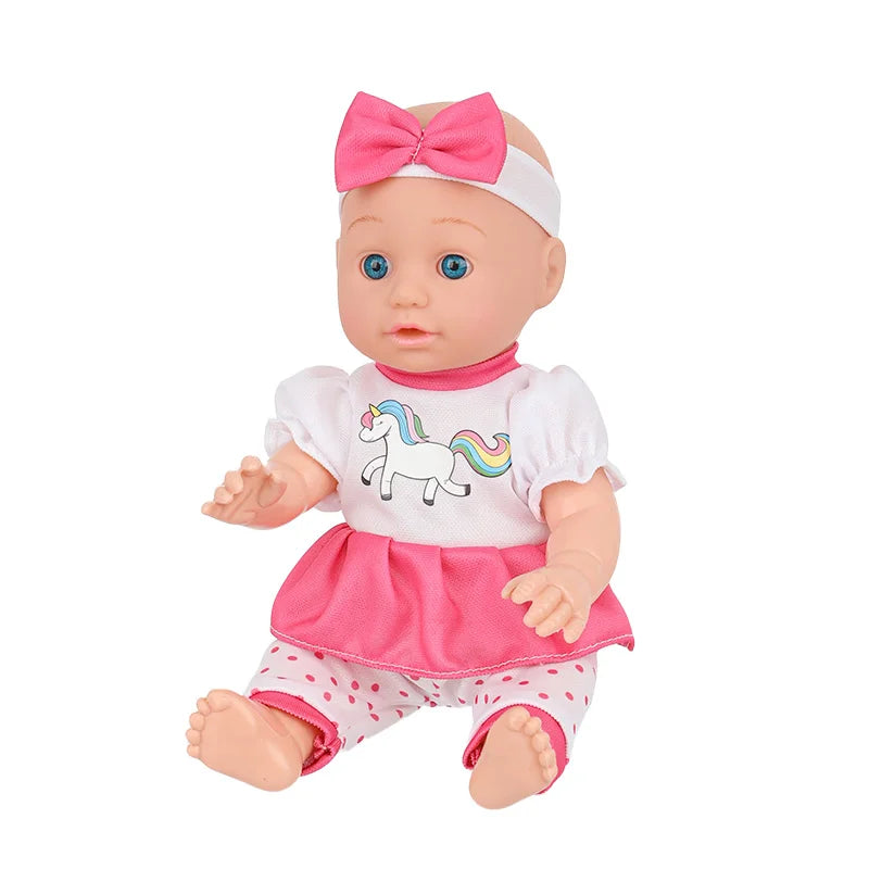 12inch Realistic Reborn Baby Doll For Kids Cute Baby Doll Movable Doll With Jumpsuits Birthday Gifts Children's Toys