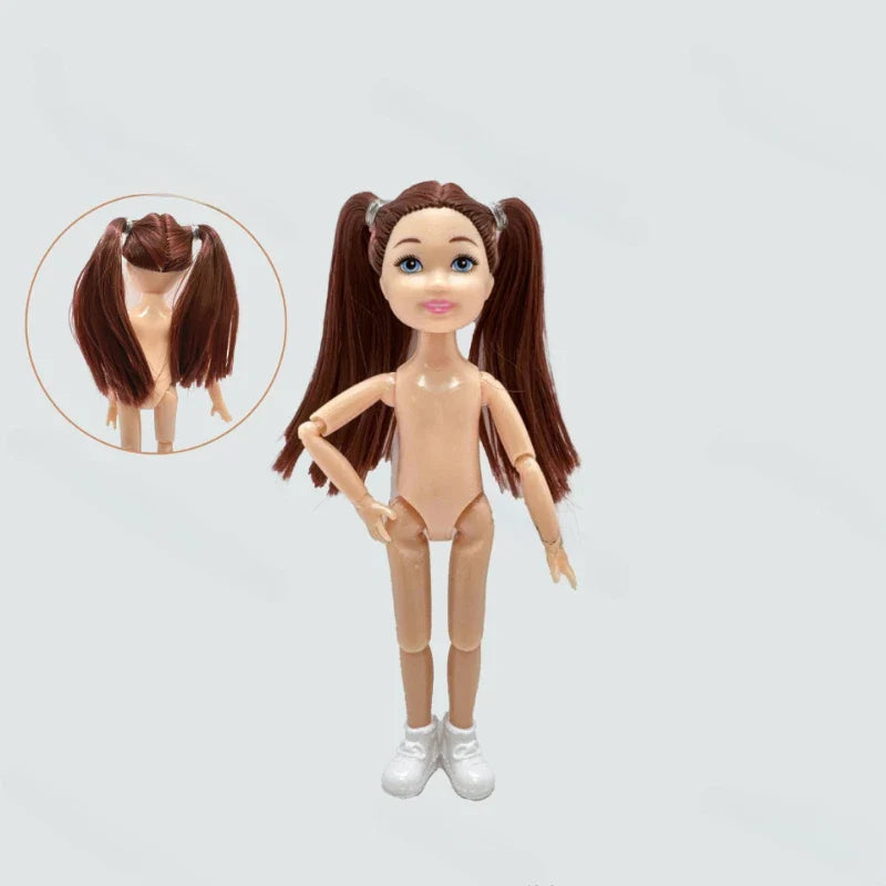 5-Inch Little Doll Normal Skin 15cm Height Girl Dress Up Toy for Children Gift
