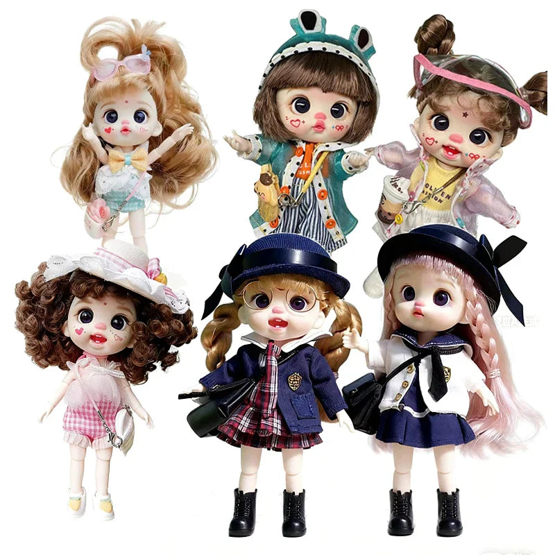 bjd doll Dolls for girls Labbu doll pocket mini blyth girl Doll Barbi cry Baby Rainbow Ball jointed doll Mobile phone Decoration