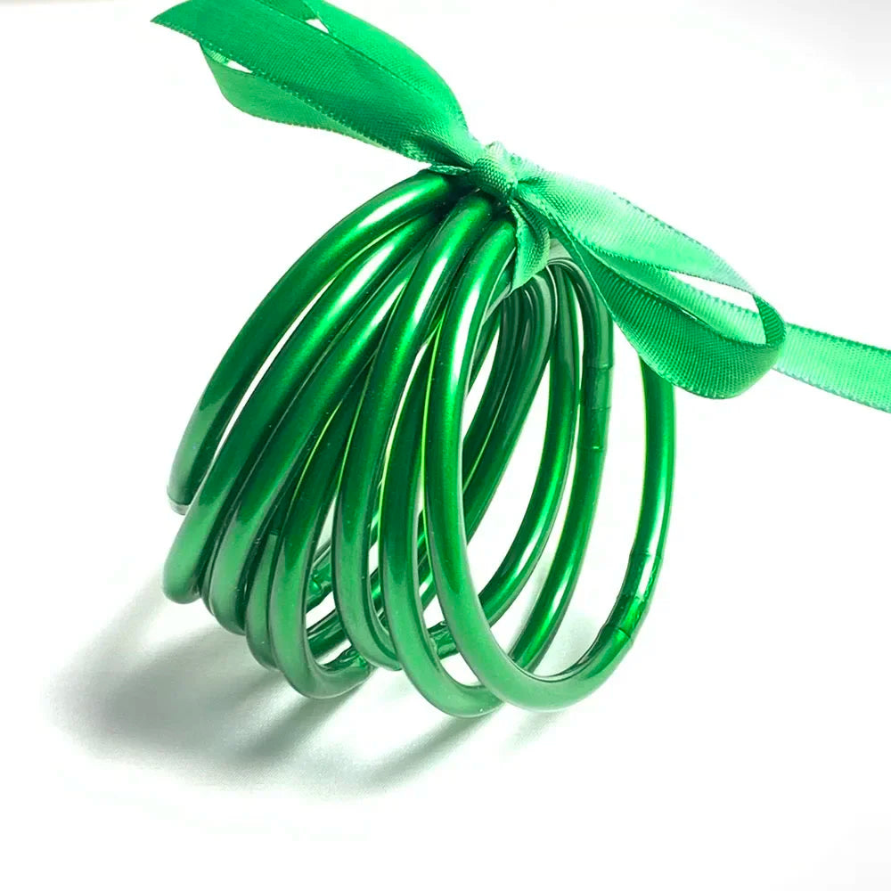 9Pcs/set Buddhist Jonc Bracelet Jewelry Lightweight Bowknot Glitter Jelly Silicone Bangle Bracelet for Women Buddha Girls