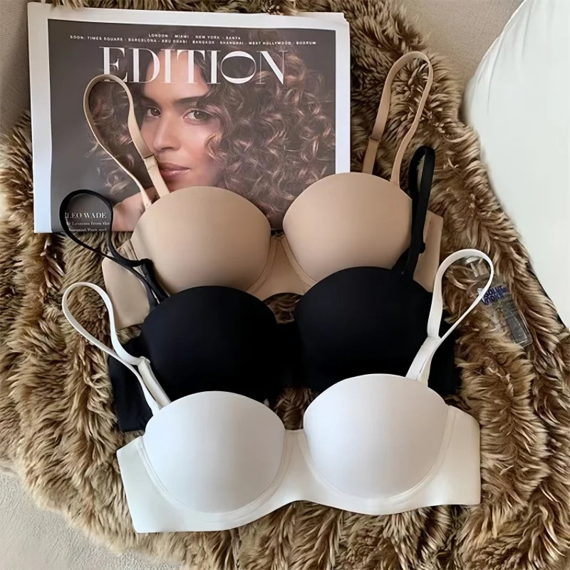 Seamless Bras For Women 1/2 Cup Underwear Push Up Bra Padded Bralette
