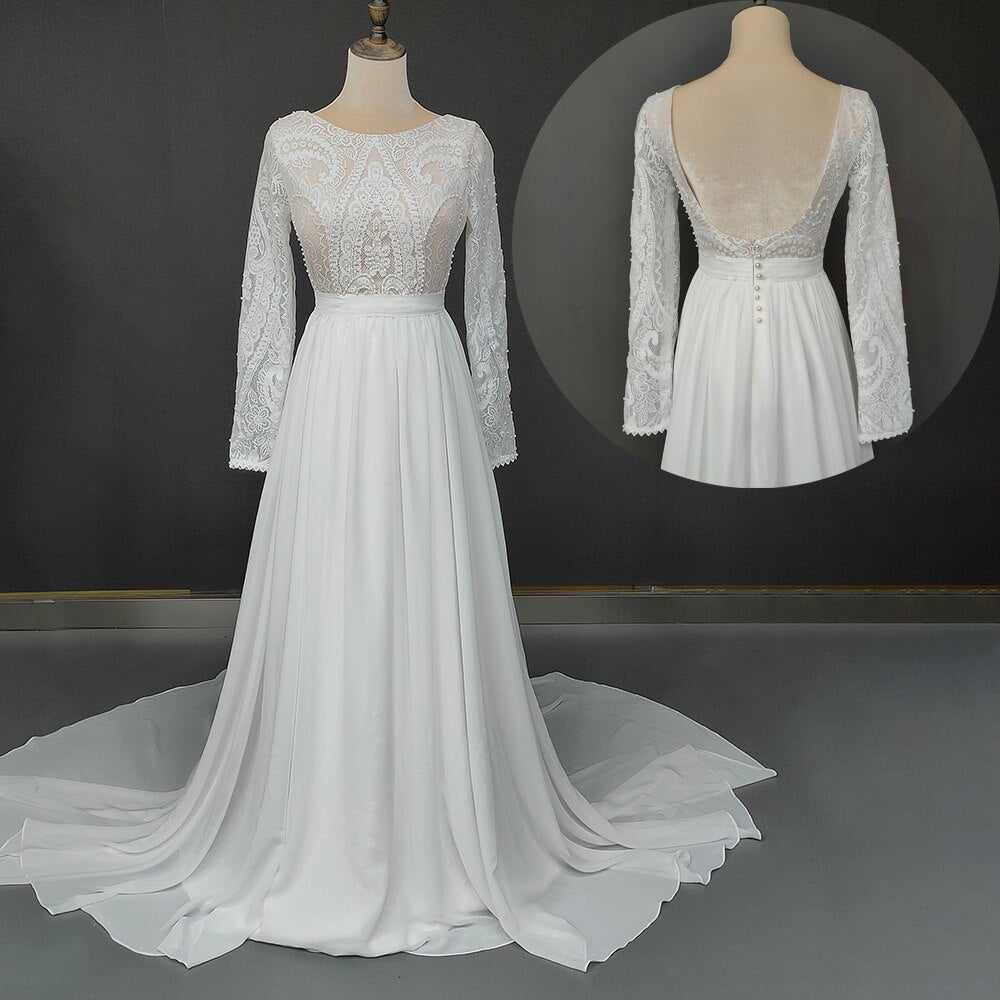 White Bridesmaid Dresses: Outdoor Wedding Dress Backless Buttons Up Soft Beach